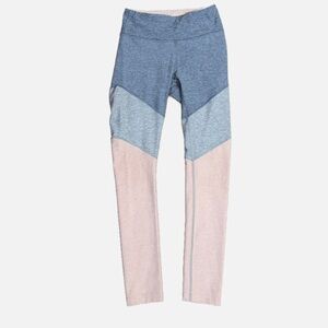 Outdoor Voices color block workout leggings gray pink XS excellent condition